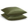 Набор из двух наволочек из сатина оливкового цвета из коллекции wild, 70х70 см (68430)
