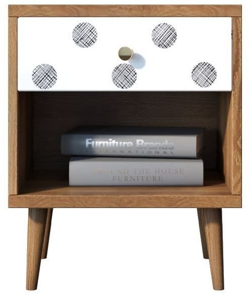 Тумбочка Berber с открытой полкой 35 принт арт BB33/Print_35-ET