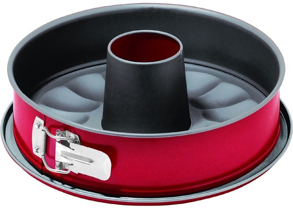 Форма для кекса разъёмная красная с 2 основаниями 26 см. Guardini 50026HGNAM