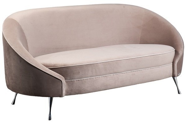 Диван двухместный Dario, велюр бежевый 165*81*76см с кантом (TT-00011559)