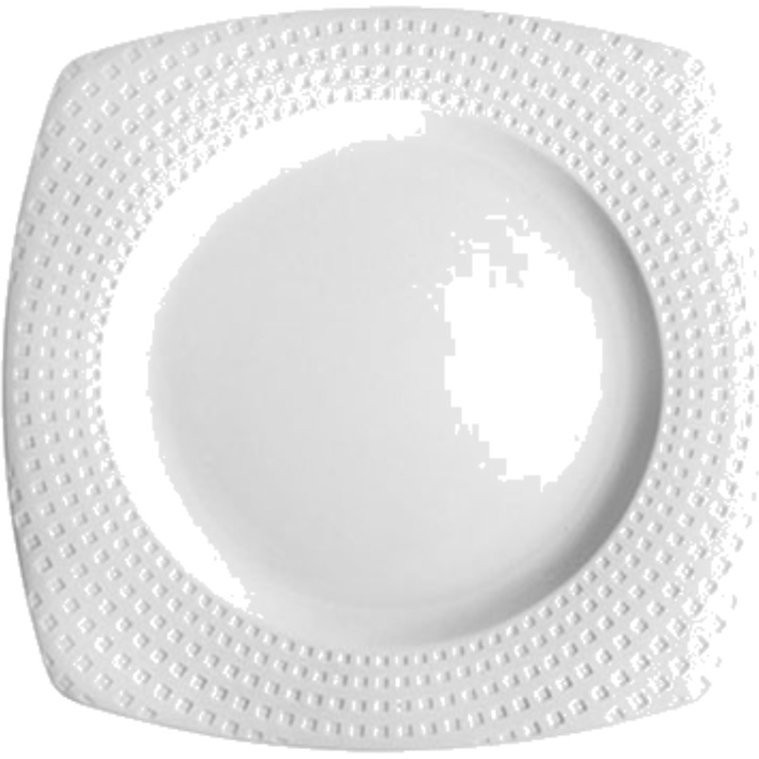 Тарелка квадратная S0412, фарфор, white