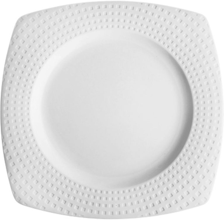 Тарелка квадратная S0412, фарфор, white