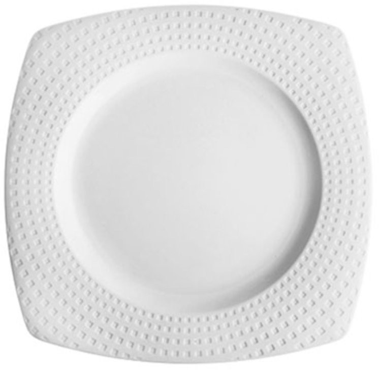 Тарелка квадратная S0412, фарфор, white