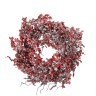 Венок с ягодами диам 50 см красный в снегу (83045)