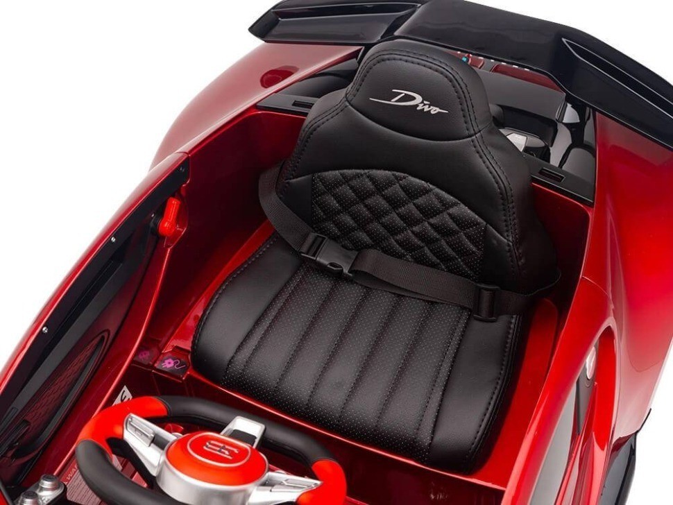 Детский электромобиль Bugatti Divo (красный лак, 12V) - HL338