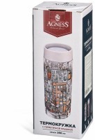Термокружка город 350 мл, колба нерж.сталь 18/10 Agness (798-113)
