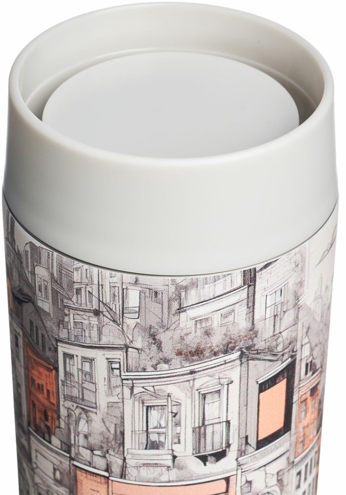 Термокружка город 350 мл, колба нерж.сталь 18/10 Agness (798-113)