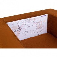 Раскладное бескаркасное (мягкое) детское кресло серии &quot;Дрими&quot;, цвет Шоколад, Стиль 1 (PCR320-73)