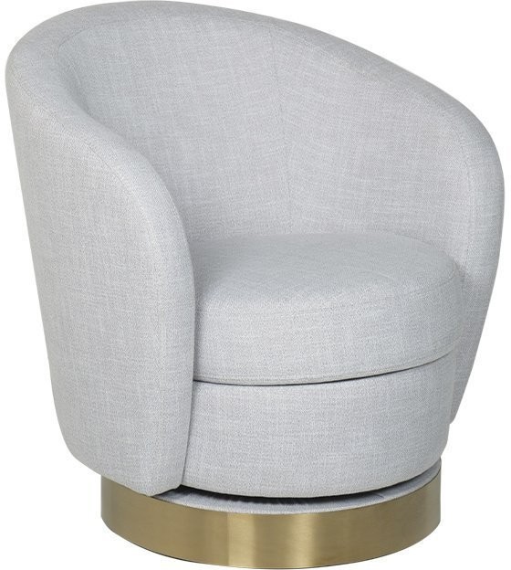 Кресло Napoli вращающееся, рогожка св-серая Ber90 76*76*76см (TT-00005713)
