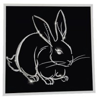 Картина Кролик 2023 с кристаллами Swarovski (2602)