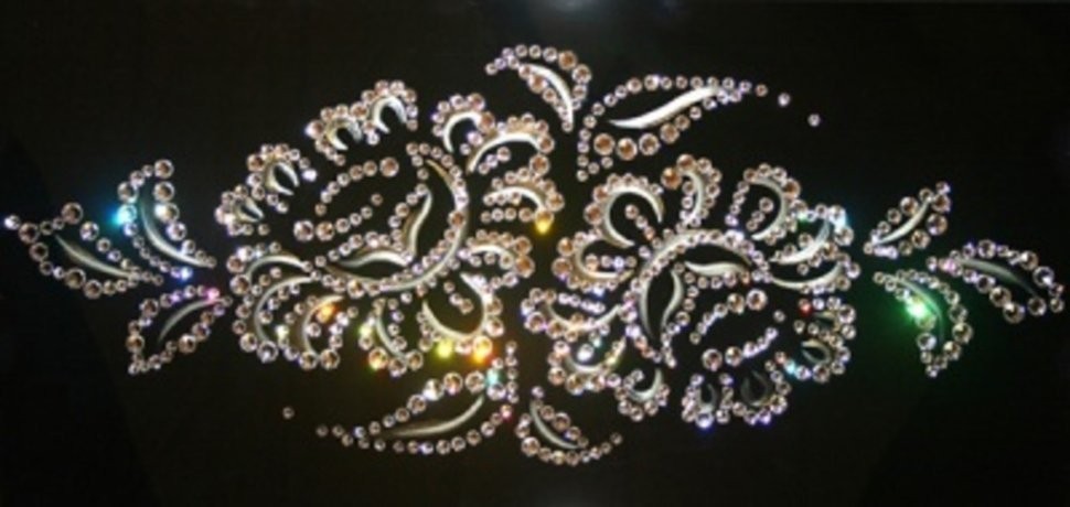 Картина Пионы с кристаллами Swarovski (1241)