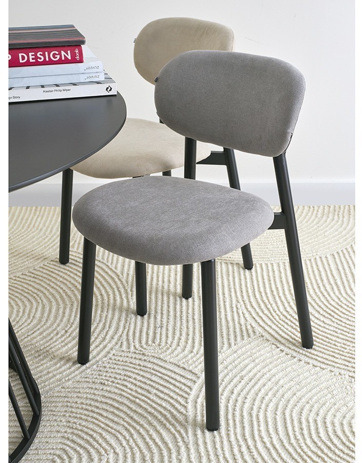 Стул round, рогожка, дымчато-серый (77339)