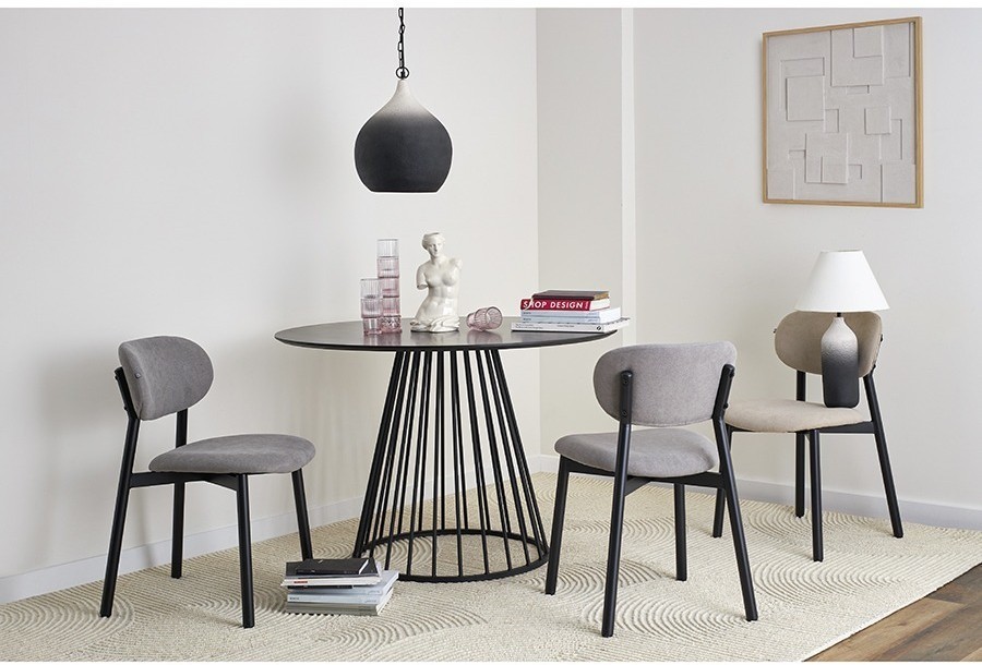 Стул round, рогожка, дымчато-серый (77339)