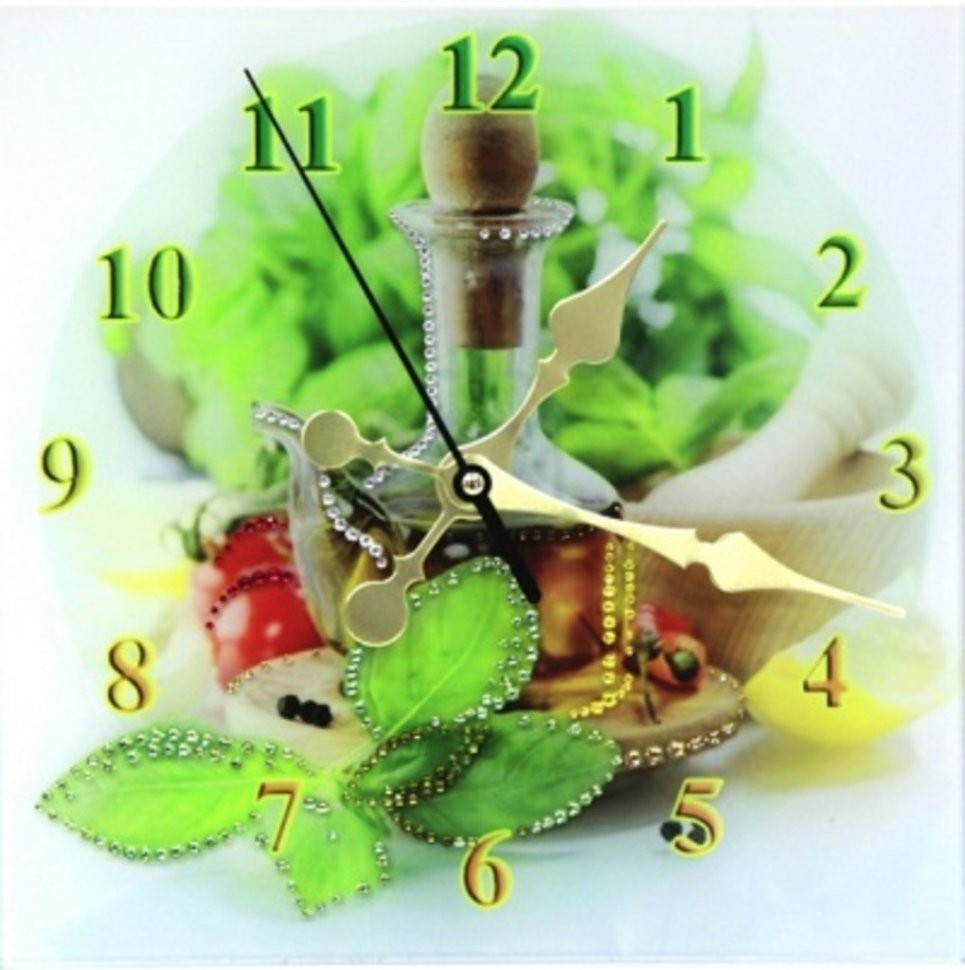 Картина Часы Кухня с кристаллами Swarovski (1673)