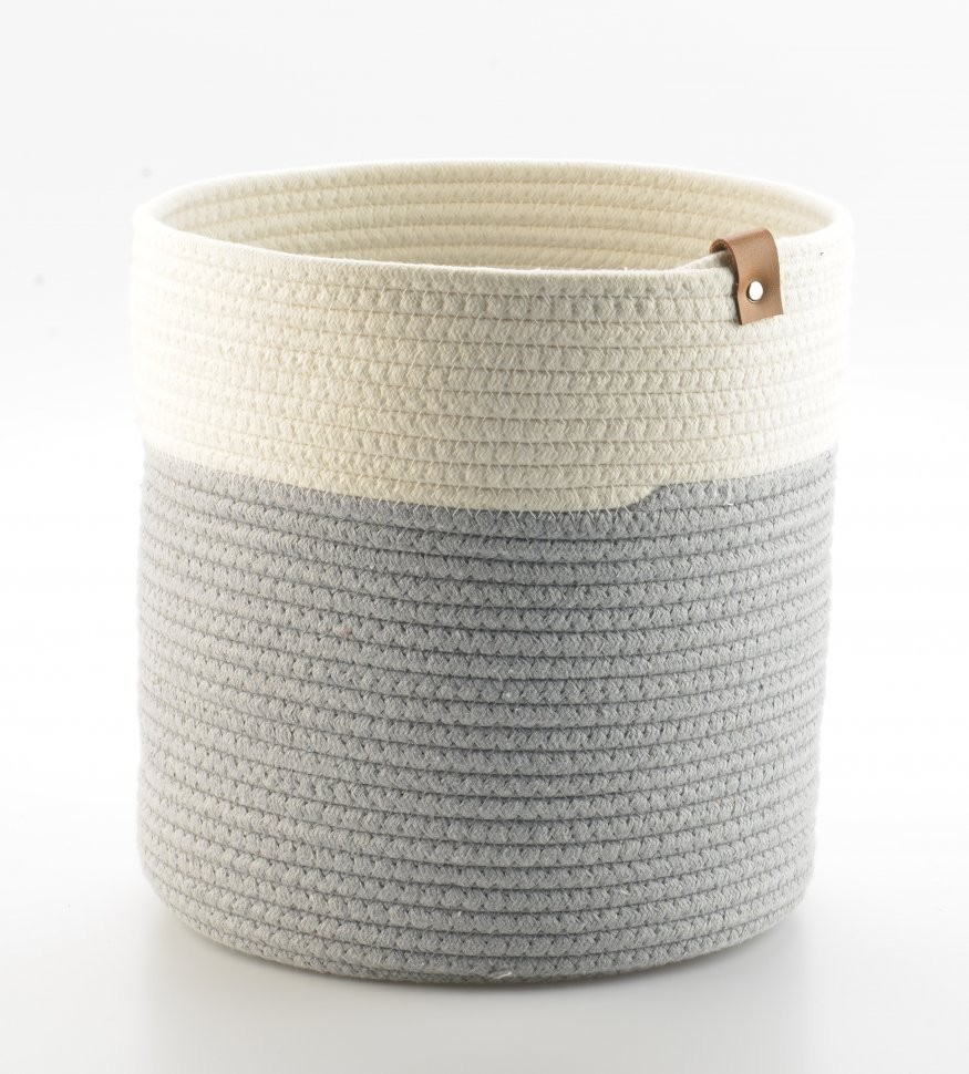 Корзина для хранения ciary, D30х30 см, бежевая/серая (74715)