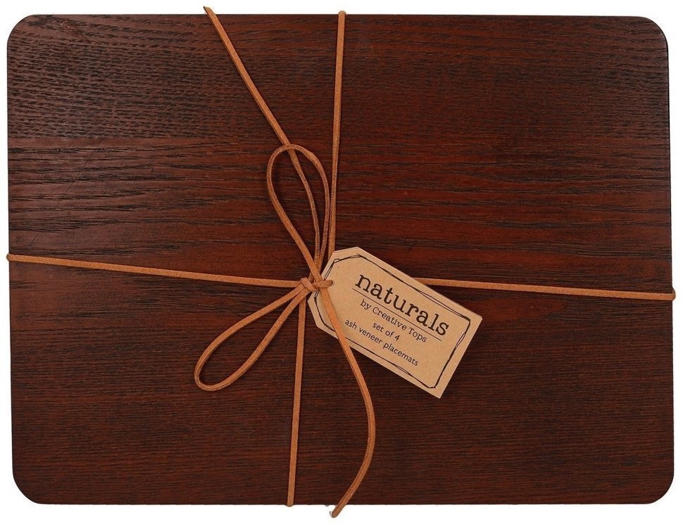 Creative Tops Набор из 4 подставок Wooden brown 29x21 5225817