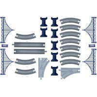 Железная дорога для детей &quot;Мой город, 64 предмета&quot;, на батарейках (G201-011)