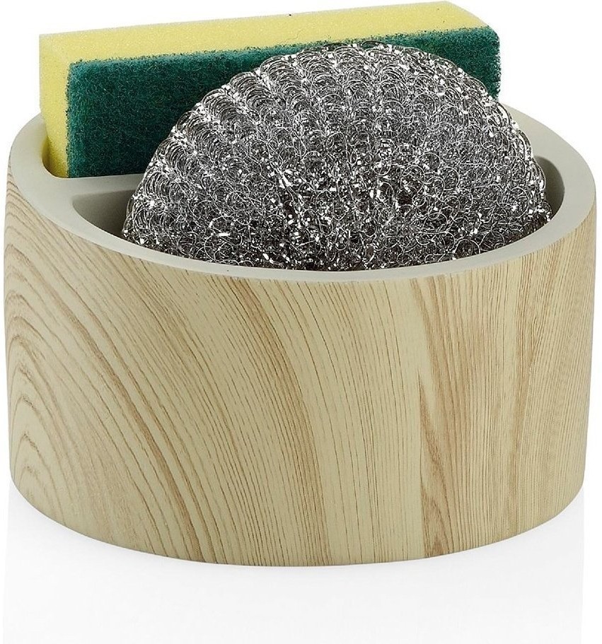 Andrea House Подставка для двух губок эффект дерева CC67111