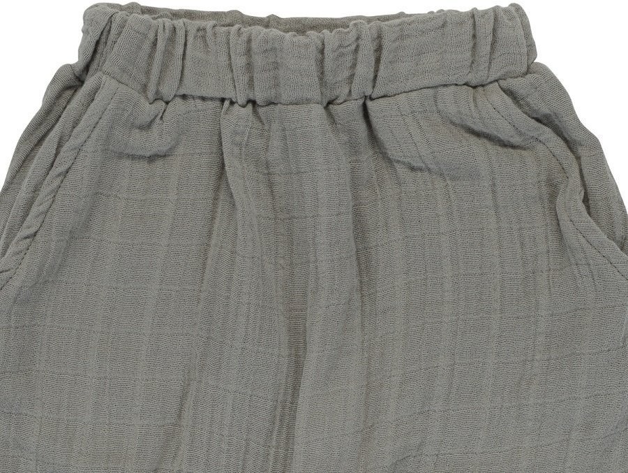 Штаны из хлопкового муслина серого цвета из коллекции essential 24-36m (69694)