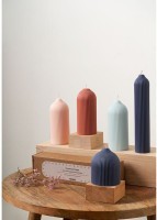 Свеча декоративная бежево-розового цвета из коллекции edge, 25,5 см (73478)