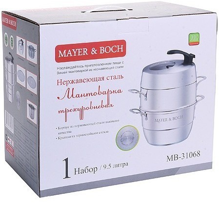 Мантоварка 3-х ярусная 9,5 л 30 см MAYER   BOCH (31068)