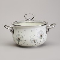 Набор кастрюль эмалированный, серия &quot;dandelion&quot; 6пр. 2,0/2,8/3,8л диа.18/20/22см Agness (943-105)