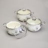 Набор кастрюль эмалированный, серия "dandelion" 6пр. 2,0/2,8/3,8л диа.18/20/22см Agness (943-105)