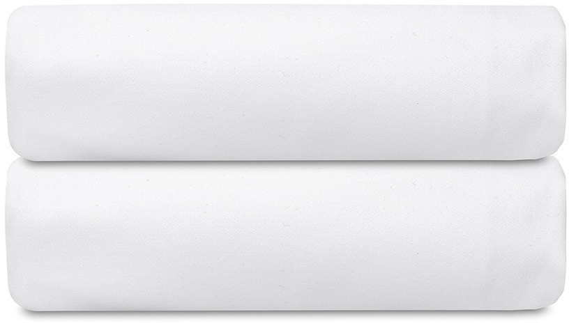 Простыня на резинке из плотного сатина белого цвета из коллекции essential, 180х200х30 см (77164)