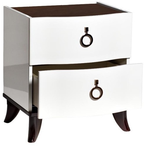 Тумбочка белая, коричневая столешница 55,5х45,5х62 (TT-00000712)