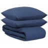 Комплект постельного белья из премиального сатина темно-синего цвета из коллекции essential, 200х220 см (77124)