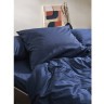 Комплект постельного белья из премиального сатина темно-синего цвета из коллекции essential, 200х220 см (77124)