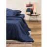 Комплект постельного белья из премиального сатина темно-синего цвета из коллекции essential, 200х220 см (77124)