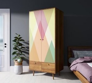 Шкаф двухстворчатый Berber принт 16 арт BB16/Print_16-ET