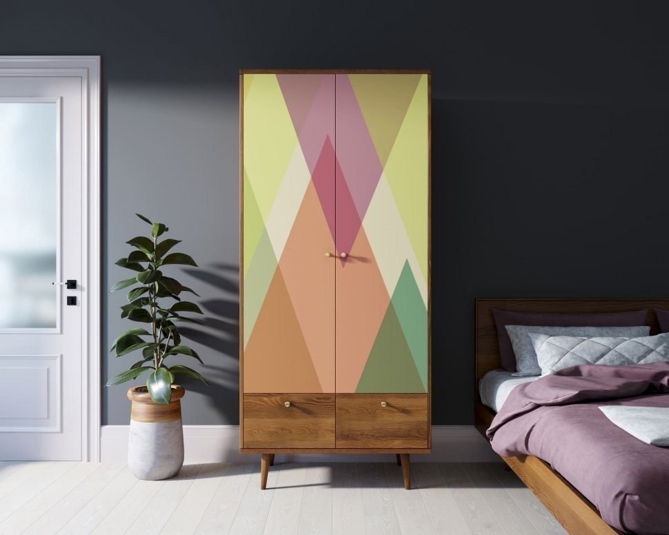 Шкаф двухстворчатый Berber принт 16 арт BB16/Print_16-ET