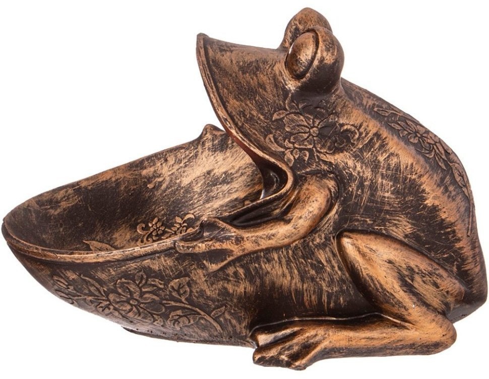 Шкатулка декоративная для мелочей "лягушка"  26*18 см цвет: бронза Lefard (169-243)