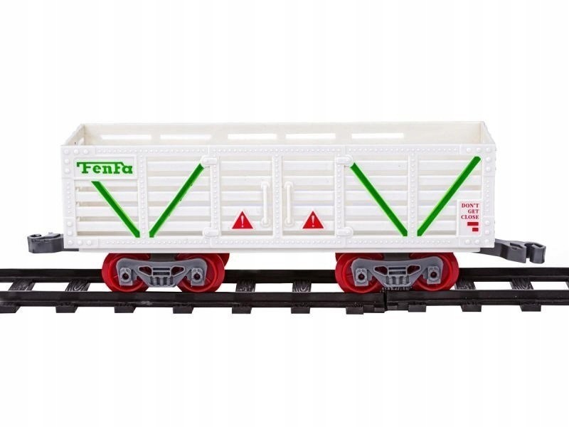 Железная дорога Новогодний поезд Fenfa (3 вагона, пар, пульт, свет, звук) (1613F)