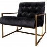 Кресло S0190-1D, обивка бархат, ножки нержавеющая сталь, black/matte gold, ROOMERS FURNITURE