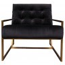 Кресло S0190-1D, обивка бархат, ножки нержавеющая сталь, black/matte gold, ROOMERS FURNITURE