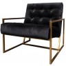 Кресло S0190-1D, обивка бархат, ножки нержавеющая сталь, black/matte gold, ROOMERS FURNITURE