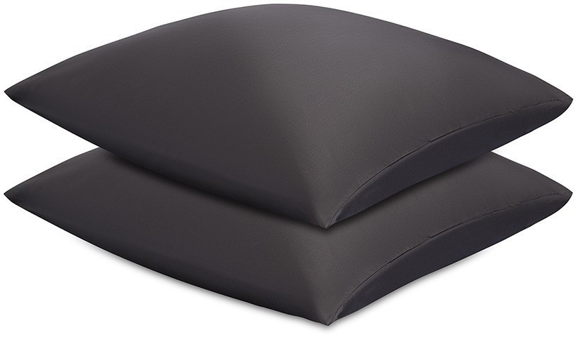Набор наволочек из премиального сатина темно-серого цвета из коллекции essential, 70х70 см (78473)
