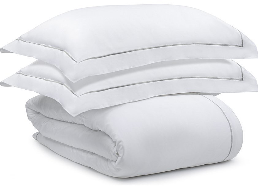 Комплект постельного белья без простыни из египетского хлопка essential, белый, двуспальный (67323)