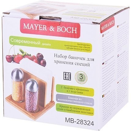 Набор баночек для приправ,специй и сыпучих продуктов БАМБУК Mayer&Boch (28324)