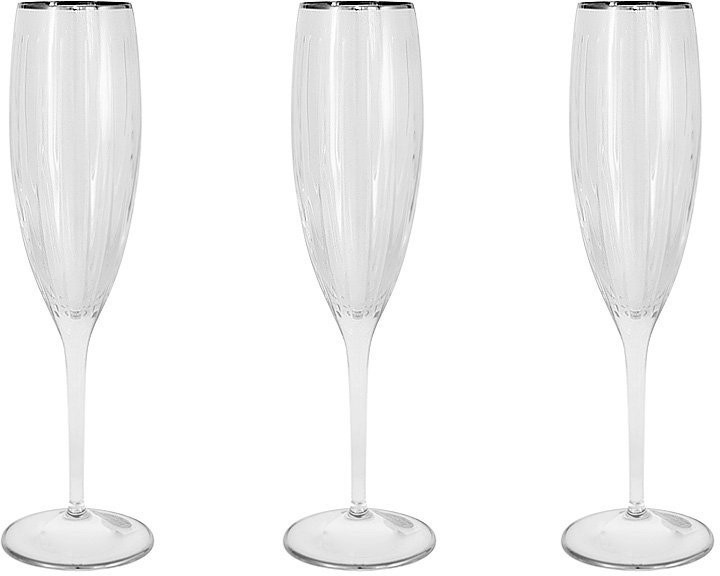Набор бокалов для шампанского Пиза серебро, 0,15 л, 6 шт - SM2103/SAL Same