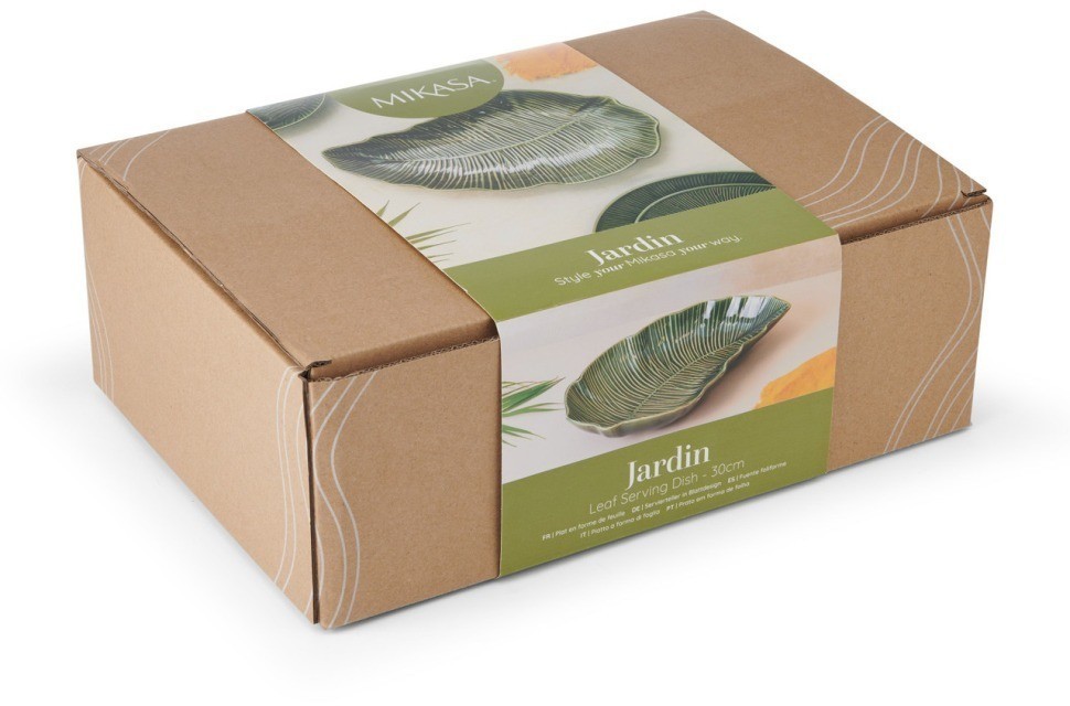 Блюдо сервировочное Mikasa Jardin GREEN в форме листа, 31,5 см MKJDDISHLEAF