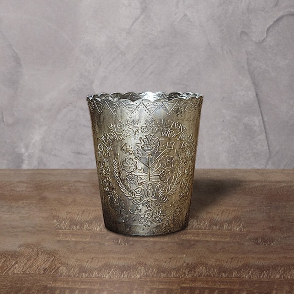 Подсвечник Ksa/5463, 13, стекло, silver burn, ROOMERS FURNITURE