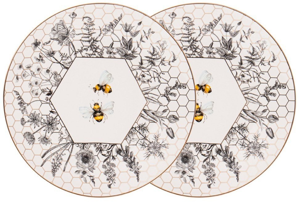 Набор тарелок закусочных "Harmony" пчёлы 2 шт, 20,5 см (TT-00008399)