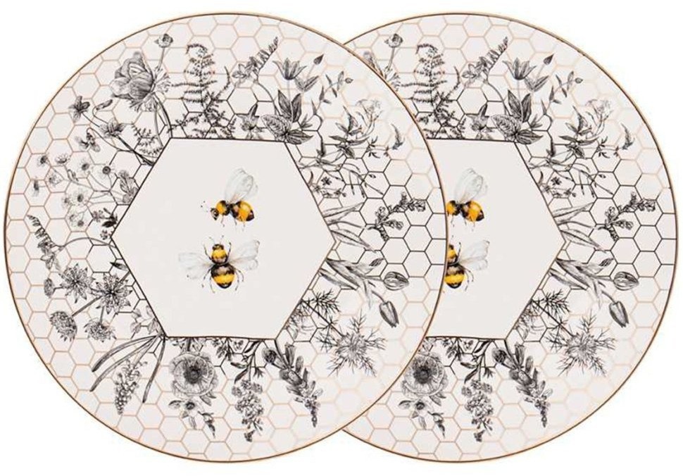 Набор тарелок закусочных "Harmony" пчёлы 2 шт, 20,5 см (TT-00008399)