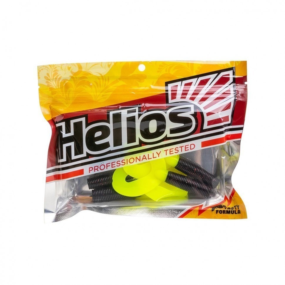 Твистер Helios Credo Double Tail 2,95"/7,5 см, цвет Dark Star LT 7 шт HS-12-053 (78062)