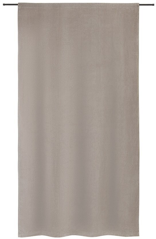 Штора из хлопкового бархата серого цвета из коллекции essential, 150х290 см (76956)