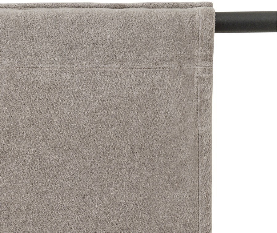 Штора из хлопкового бархата серого цвета из коллекции essential, 150х290 см (76956)